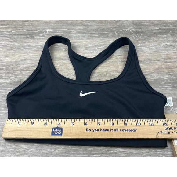 NIKE Swoosh Light Support Women's Non-Padded Sports Bra S DX6817-010 Black $35 - Picture 4 of 7